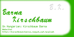 barna kirschbaum business card